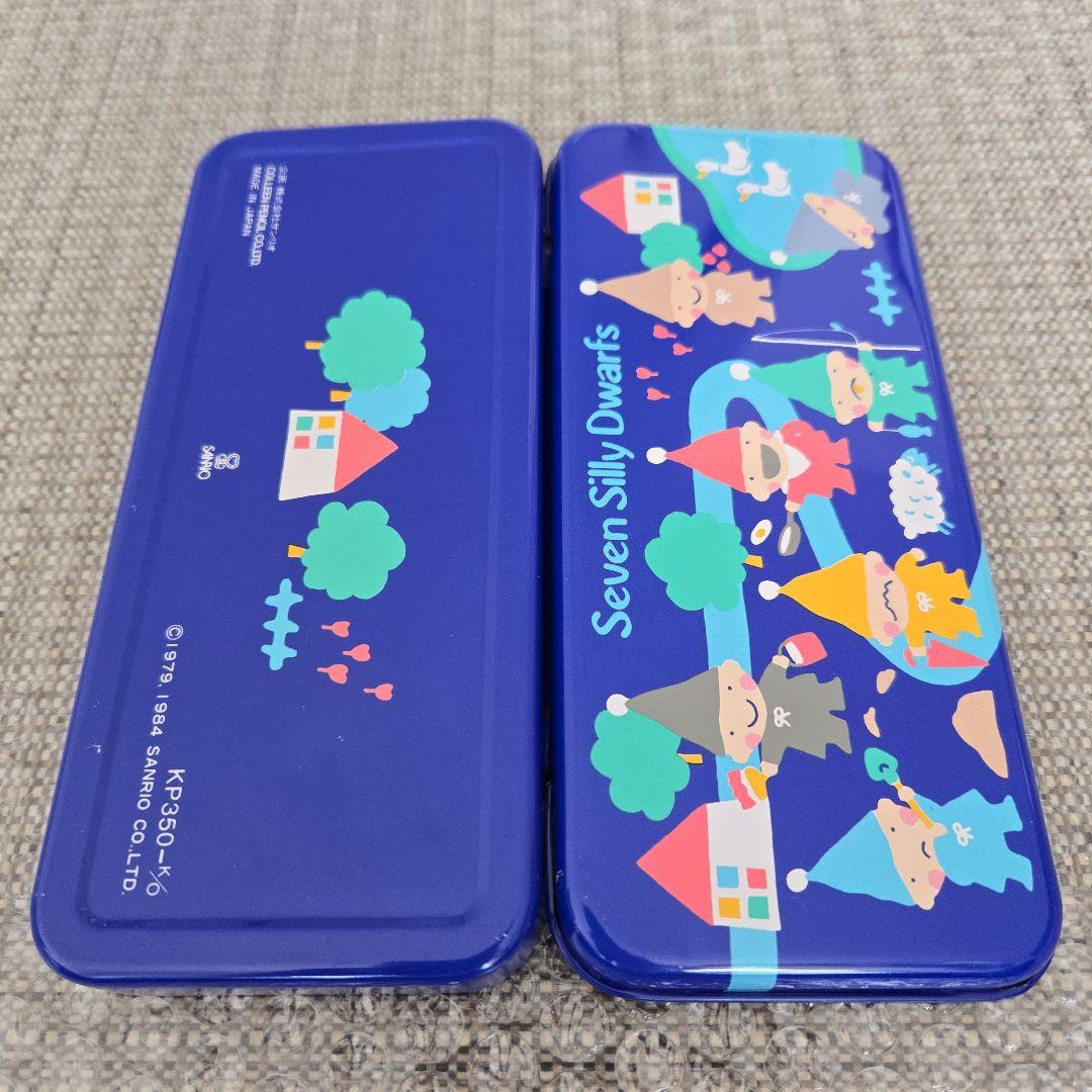 サンリオ セブンシリードワーフ 缶ペンケース 2個セット 昭和レトロ