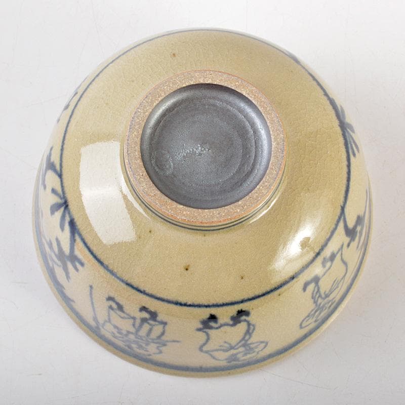 茶道具 膳所焼 淡海ぜぜ 陽炎園造 安南写 七賢人絵 茶碗 共