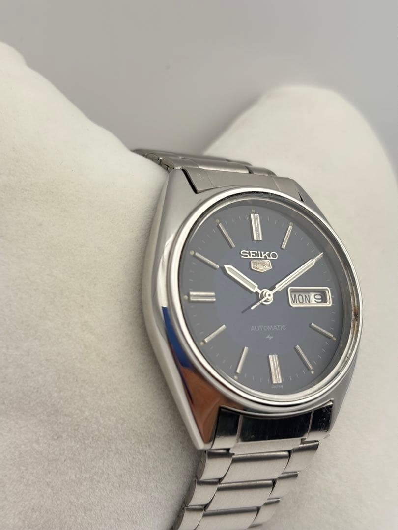 ヴィンテージ セイコー5 自動巻き メンズウォッチ 6309 ブルーダイヤル