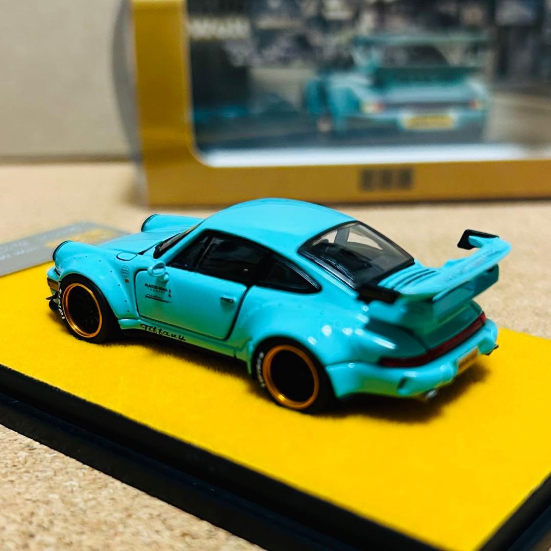 ミニカー PGM 1/64 PORSCHE RWB 964 Tiffany Blue