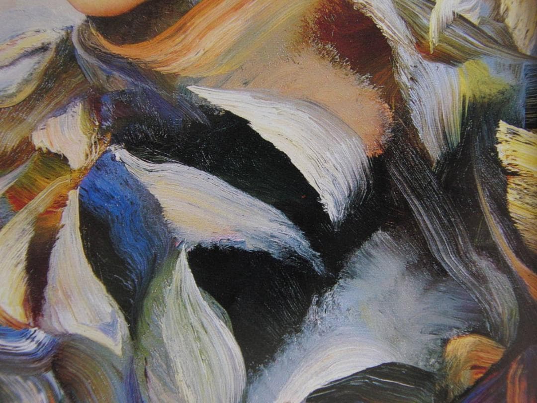 フランシスコ・マッセリア、「リボンをつけた子」、希少な画集の額装画