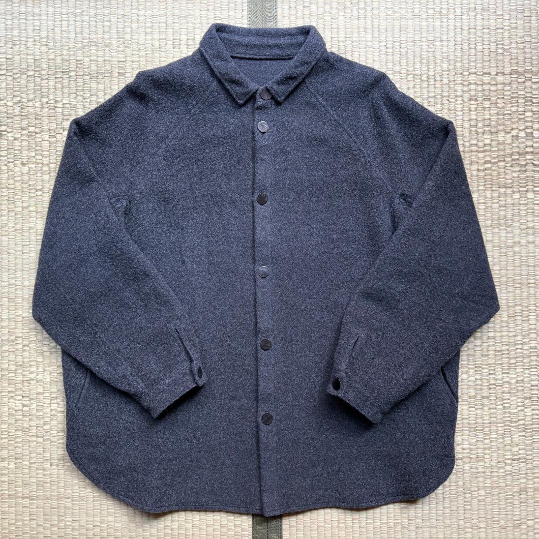 MITTAN ウールシルクキャメルシャツ 濃灰 サイズ3