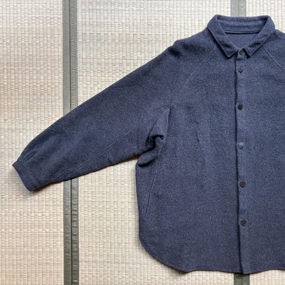 MITTAN ウールシルクキャメルシャツ 濃灰 サイズ3