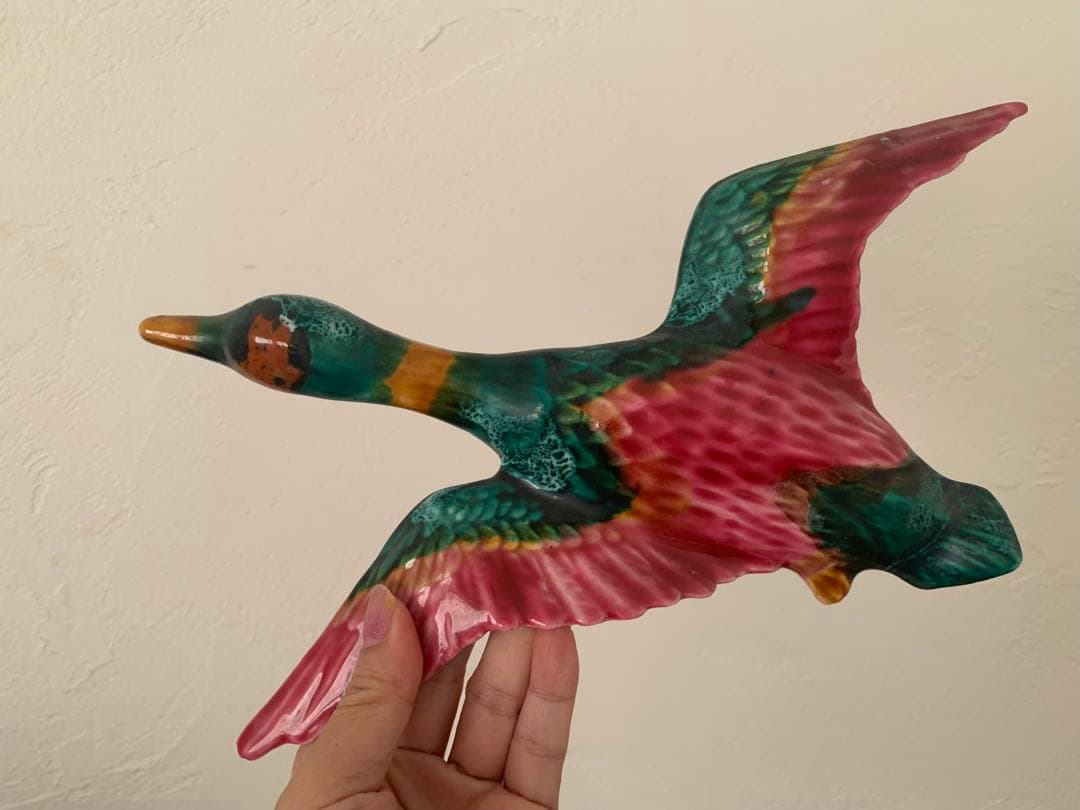 フランス 蚤の市 鳥の親子 2匹セット ブロカント