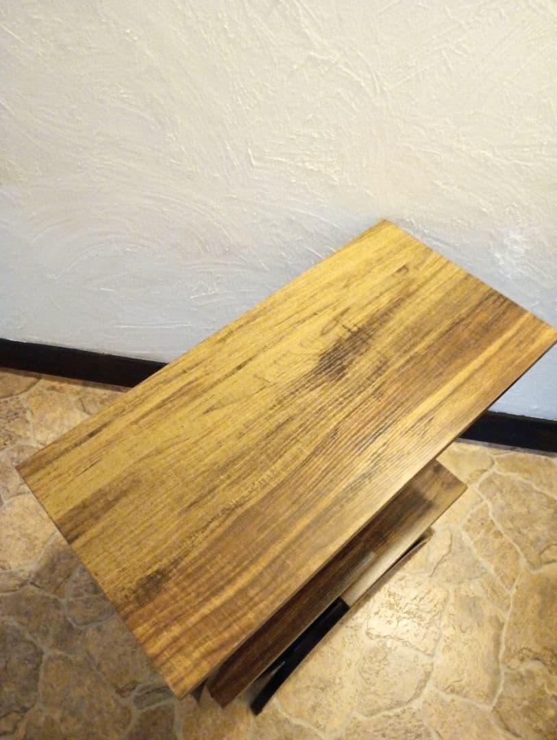 ダークブラウン サイドテーブル アイアン リビング ティーテーブル