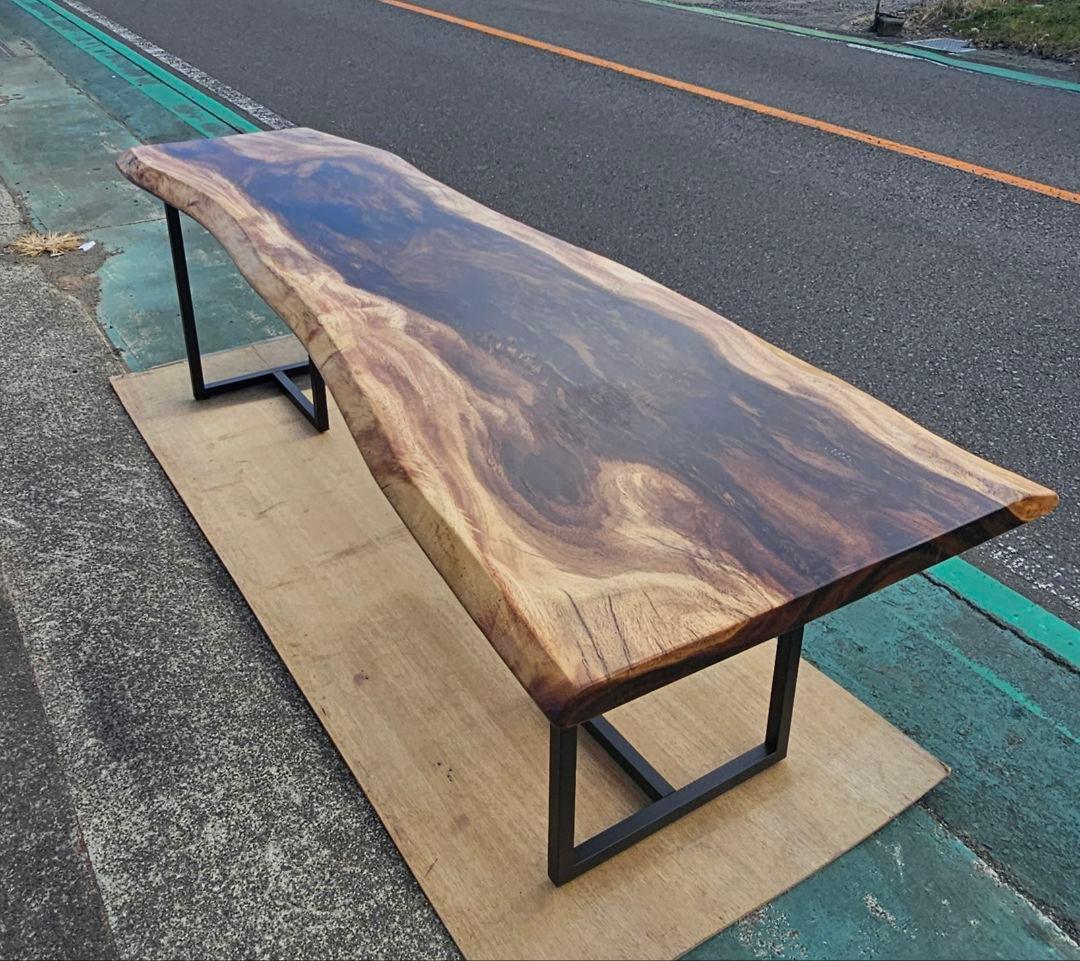 モンキーポッド　一枚板　最高級　杢　ダイニング　テーブル　カウンター