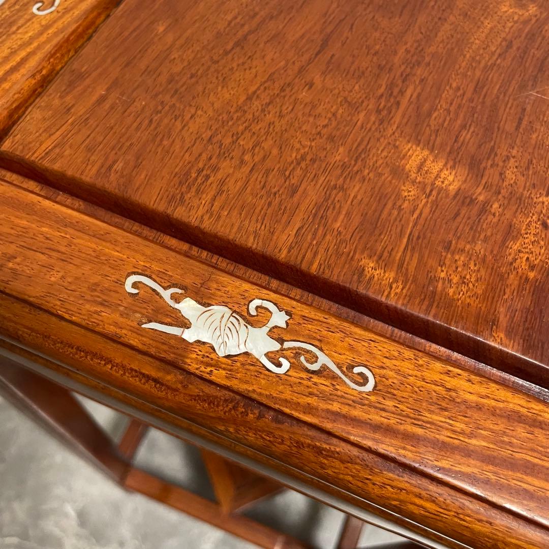 螺鈿細工 唐木 木工象嵌 花台 盆栽台