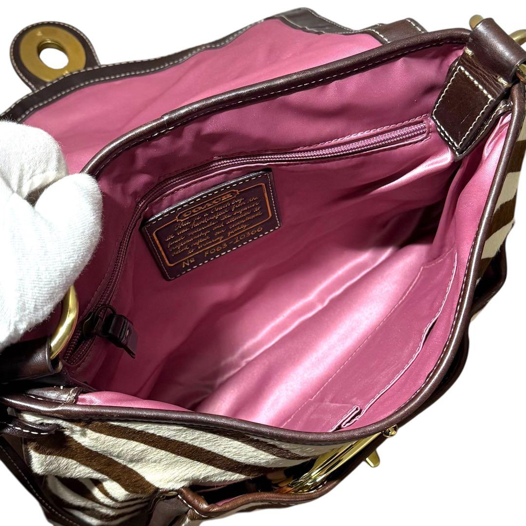 Y2K★コーチ ハラコレザー レガシー ショルダーバッグ ホーボー ターンロック