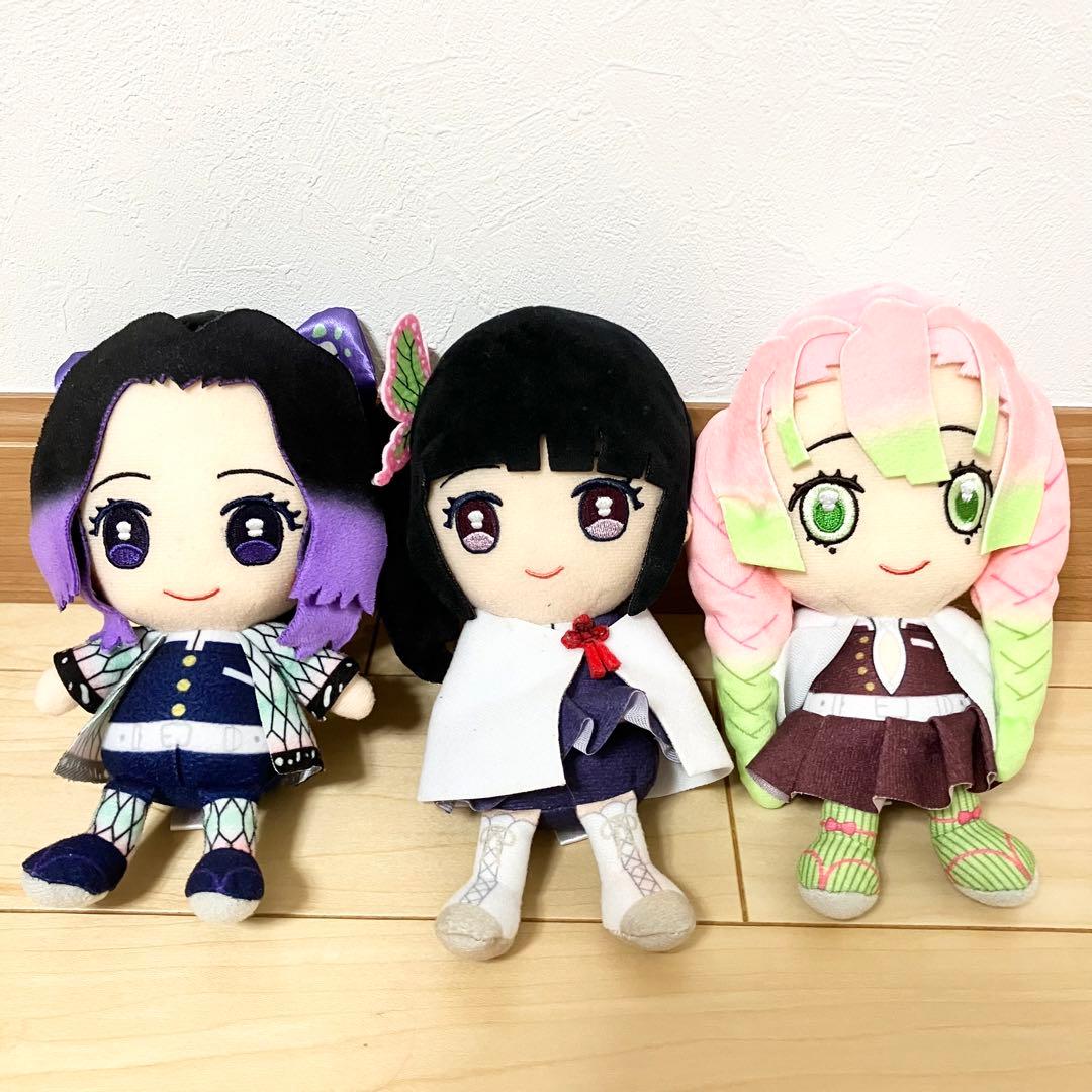 鬼滅の刃 ぬいぐるみ 3体 まとめ売り 甘露寺蜜璃 胡蝶しのぶ 栗