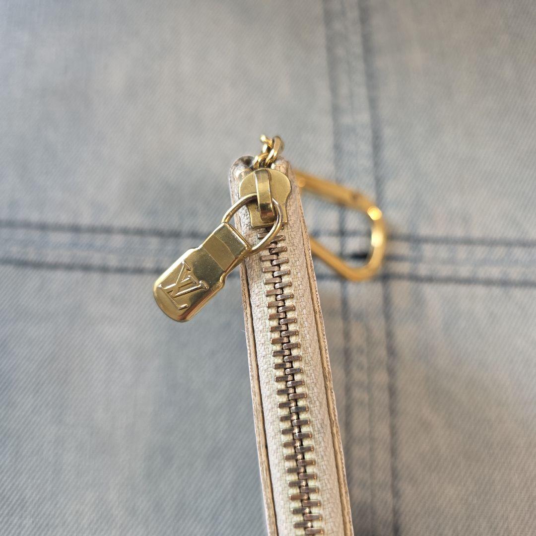 【Iza】 小銭入れ ダミエ アズール ポシェットクレ 中古品