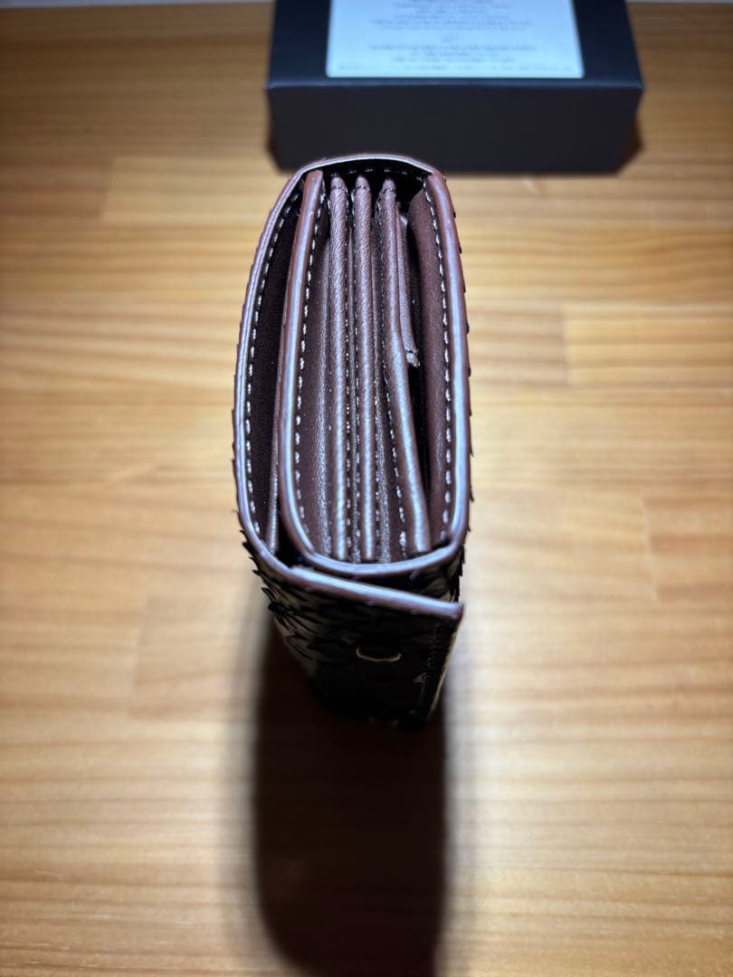 エムピウ　m+ ミッレフォッリエ　パイソン ネイビー 財布