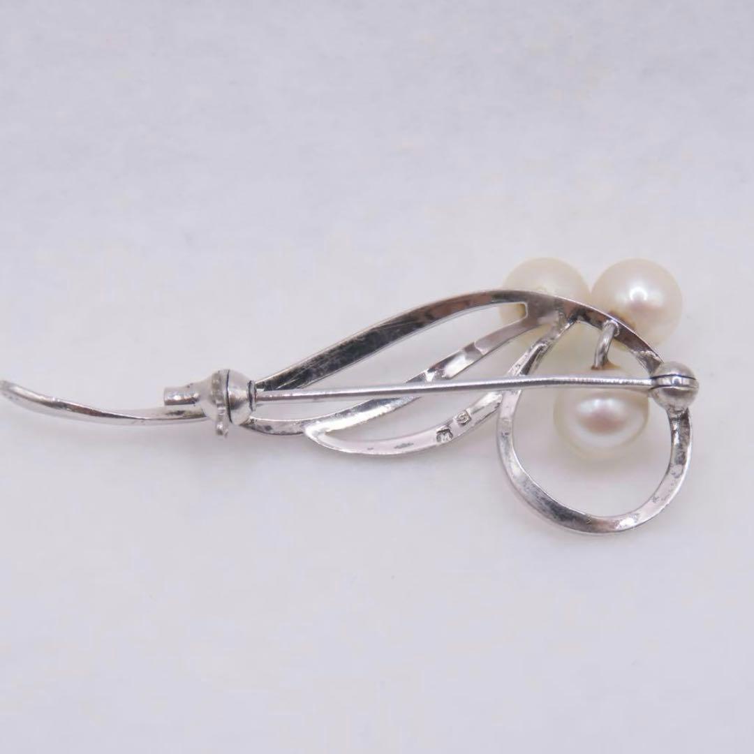 MIKIMOTO ブローチ パール ミキモト シルバー 真珠 冠婚葬祭