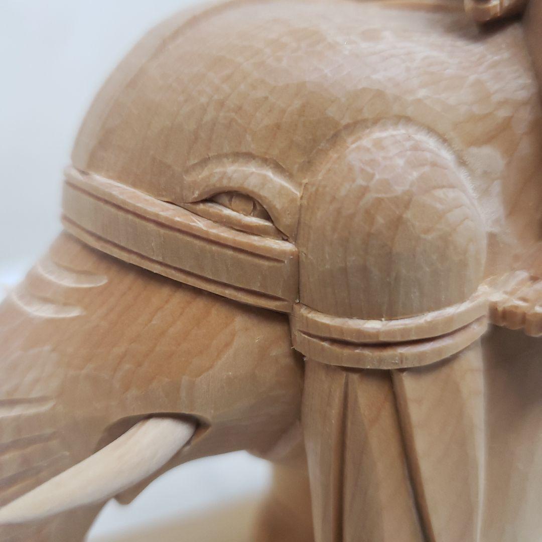 Bフライデー蔵出し特価ノミ跡手彫りヒバ材 帝釈天像2.2寸 総高さ