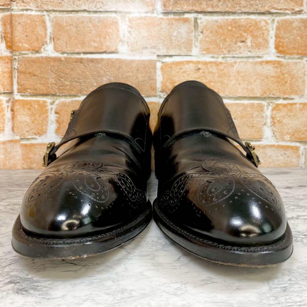 【メンズブランド革靴】ルイヴィトン 8ブラック NI0036　ダブルモンク　黒