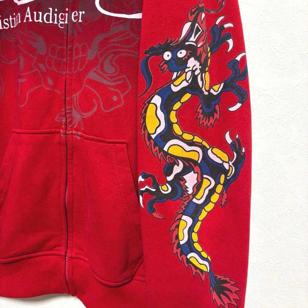 エドハーディー×クリスチャンオードジェ− フルジップパーカー　スカル　ドラゴン