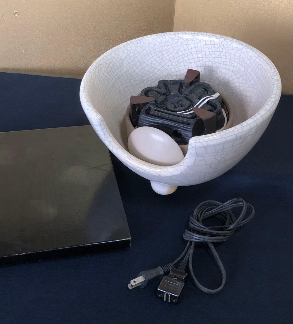 《R》茶道具 野々田式 風炉型電熱器 白さつまB 小板付 元箱 260120き5