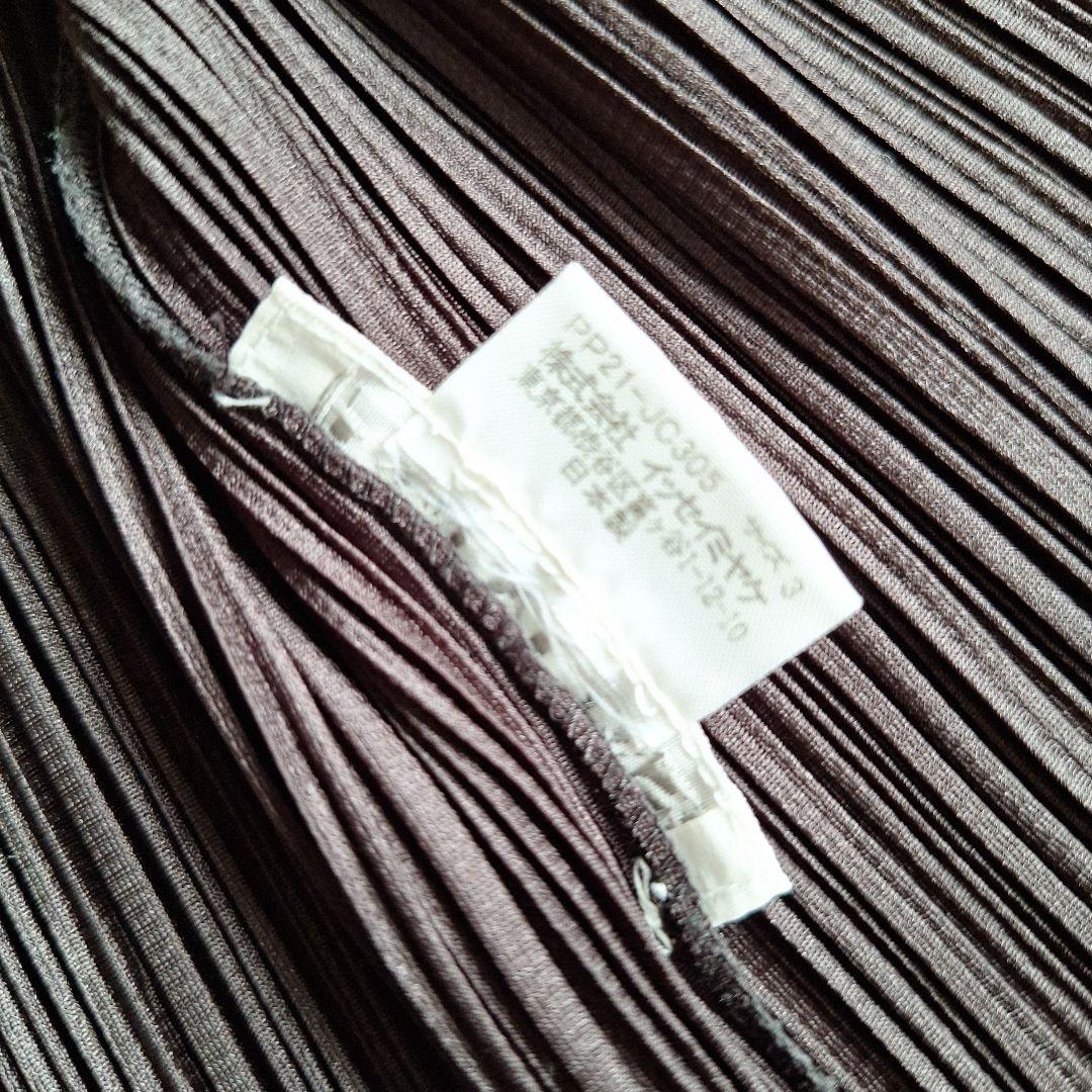 PLEATS PLEASE ダークグブラウンプリーツ 半袖シャツ