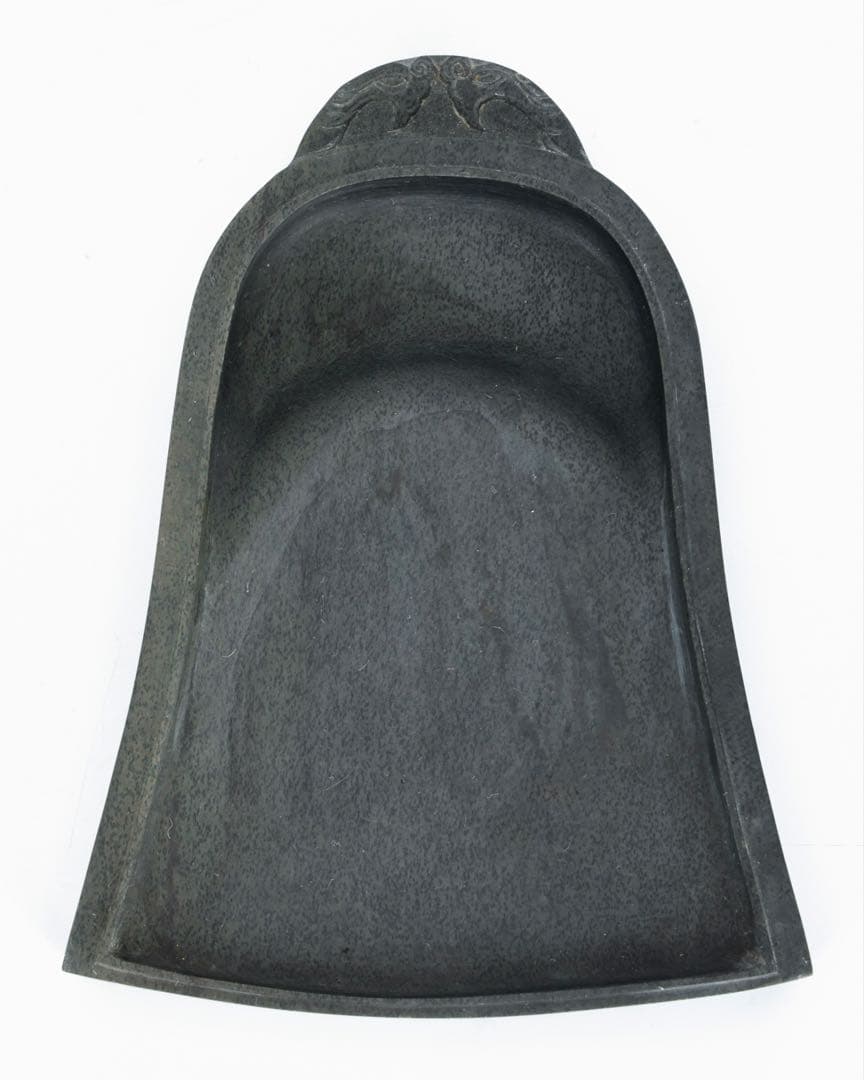 中国硯 鐘形 端渓硯 彫刻 文房四宝 古硯 石硯 木箱付 書