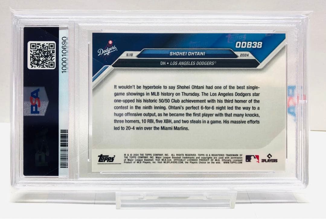 PSA10 大谷翔平 2024 Topps 50/50 Gold ODB38