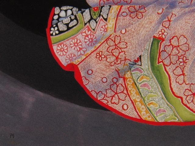 阿美代子、【白蓮華（その五）】、希少な画集より、新品高級額装付、状態良好