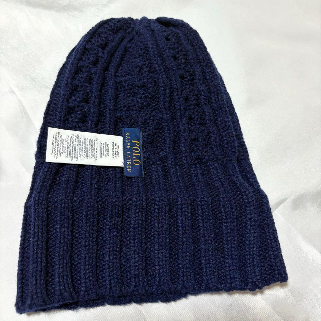 POLO RALPH LAUREN☆ポロ ベア ケーブル編み ニット帽 ビーニー
