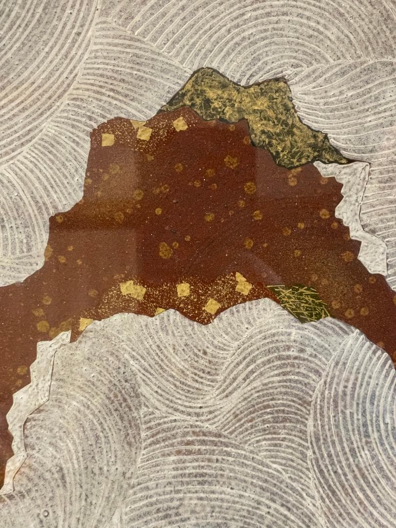 九谷焼 谷敷正人作 陶額雪月花『雪』飾絵皿 飾皿 陶板画