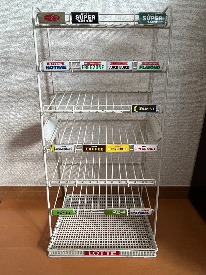 ロッテ スチールラック 商品棚 レトログッズ 棚・ラック・シェルフ