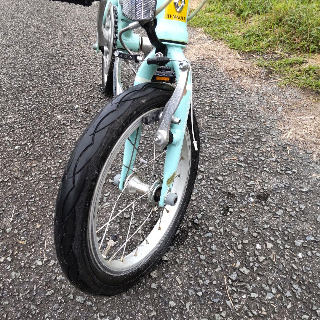 RENAULT 折りたたみ自転車 水色