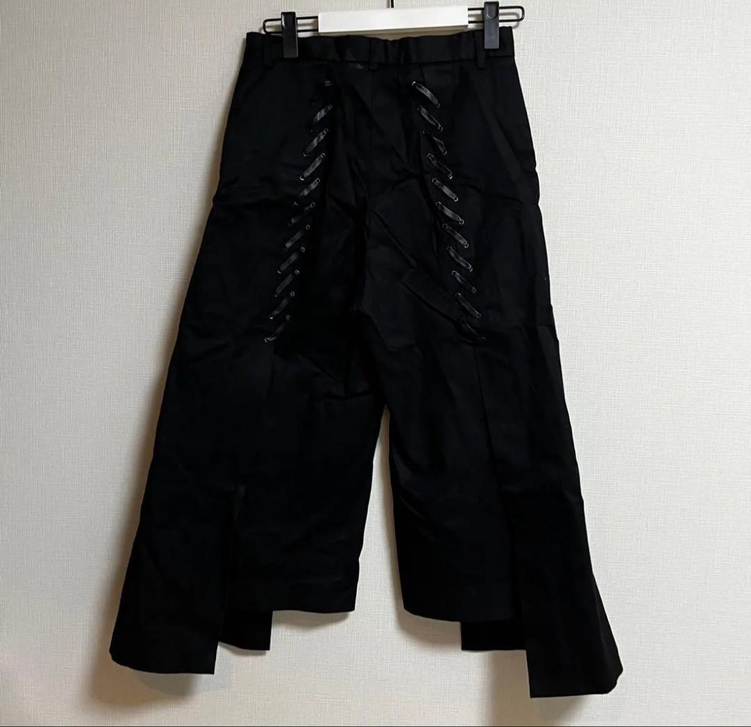 noir kei ninomiya レイヤードレースアップパンツ