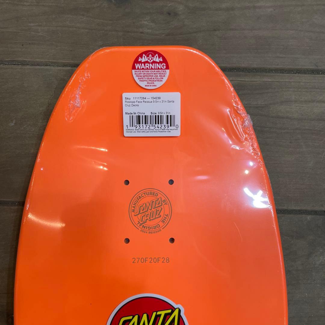 サンタクルーズ　Rob Roskopp スケートボードデッキ オレンジ