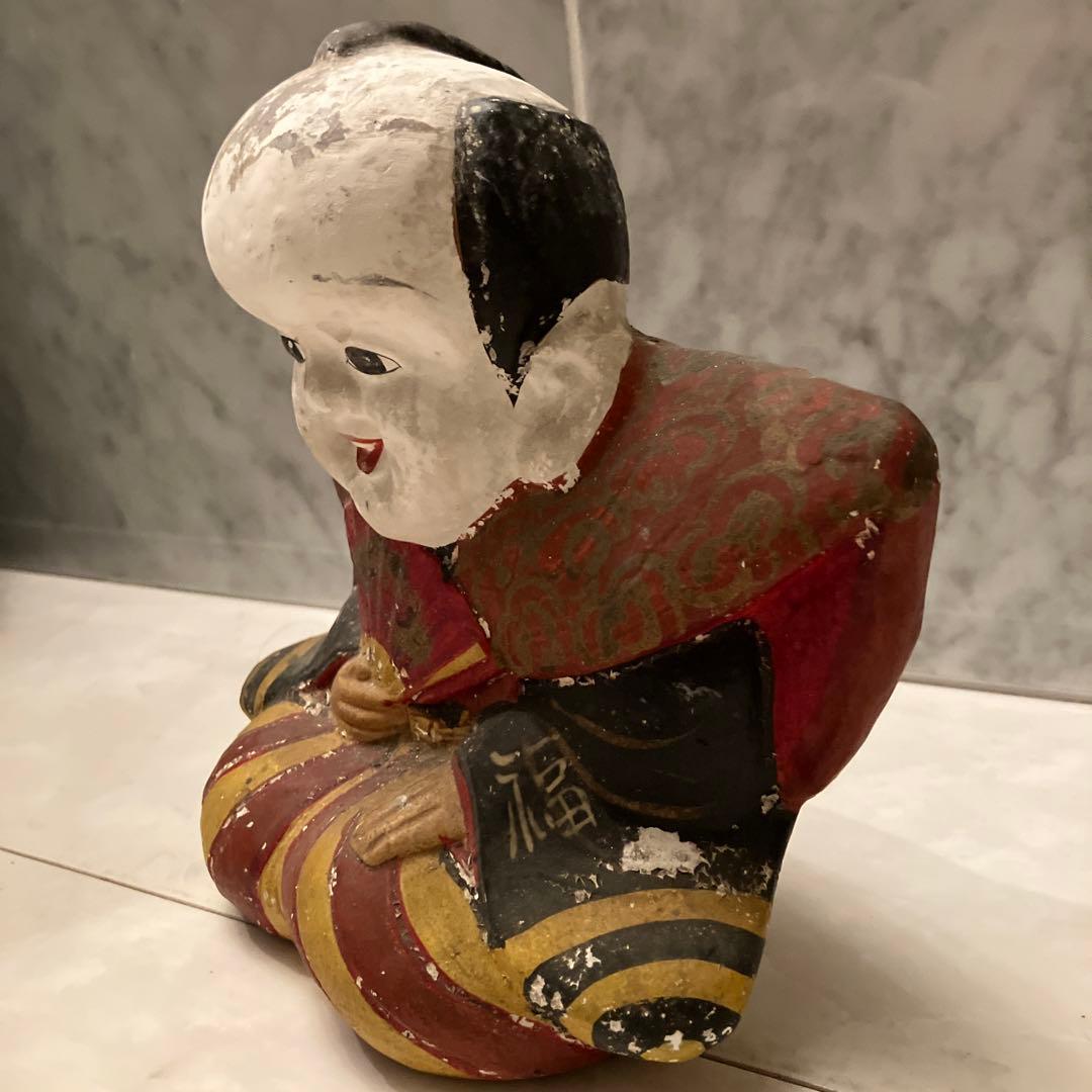 アンティーク約100年前瞳やおでこ、笑顔が美しく着物が素敵な金