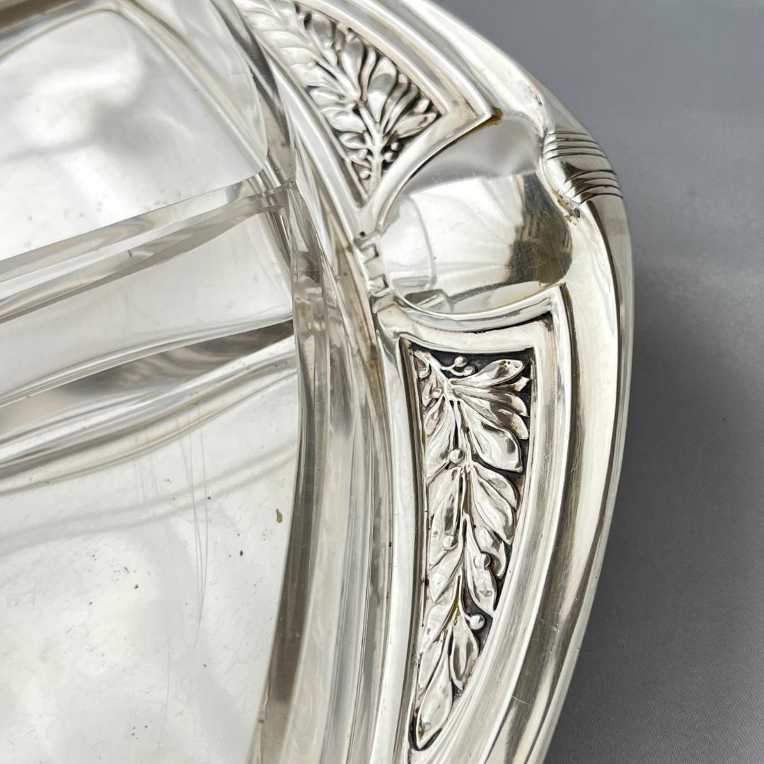 【英国】オードブルプレート【シルバープレート / ガラス】セパレート