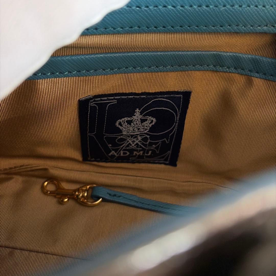 ADMJ マイクロミニトートバッグ 2wayショルダー ブロンズ　ブルー