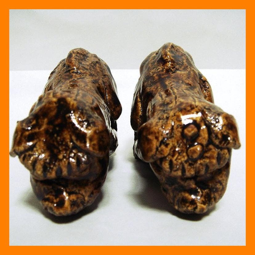 915『獅子狛犬 阿吽一対』 /骨董品 古美術 古道具 アンティーク