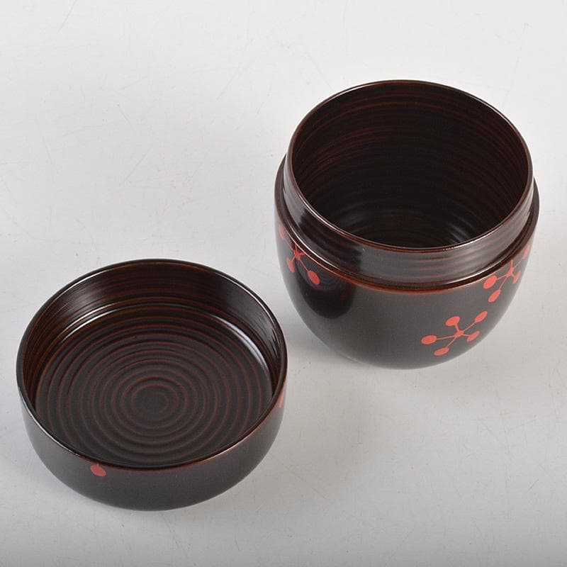 茶道具　中村宗悦作　而妙斎好写　利休梅大棗　共布共箱　V　6490