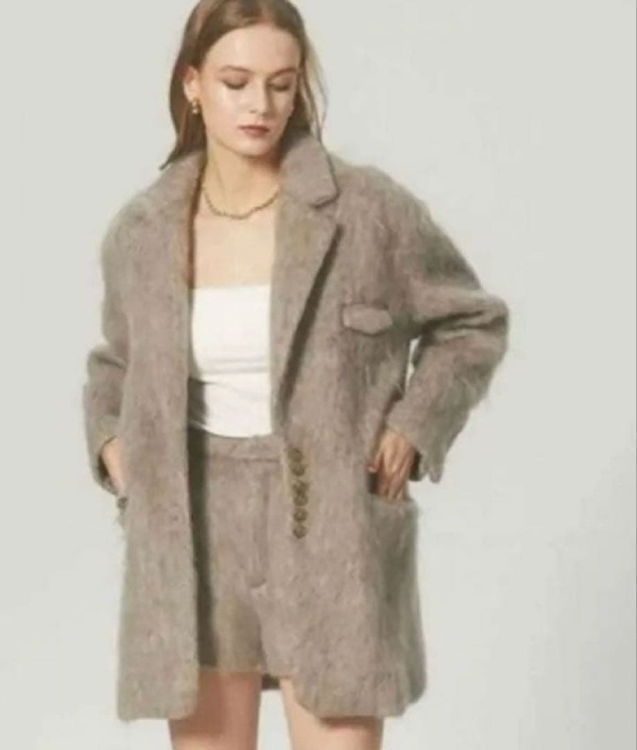 THE TOE シャギージャケット キャメル M THE TOE shaggy jacket M キャメル シャギージャケット THE TOE