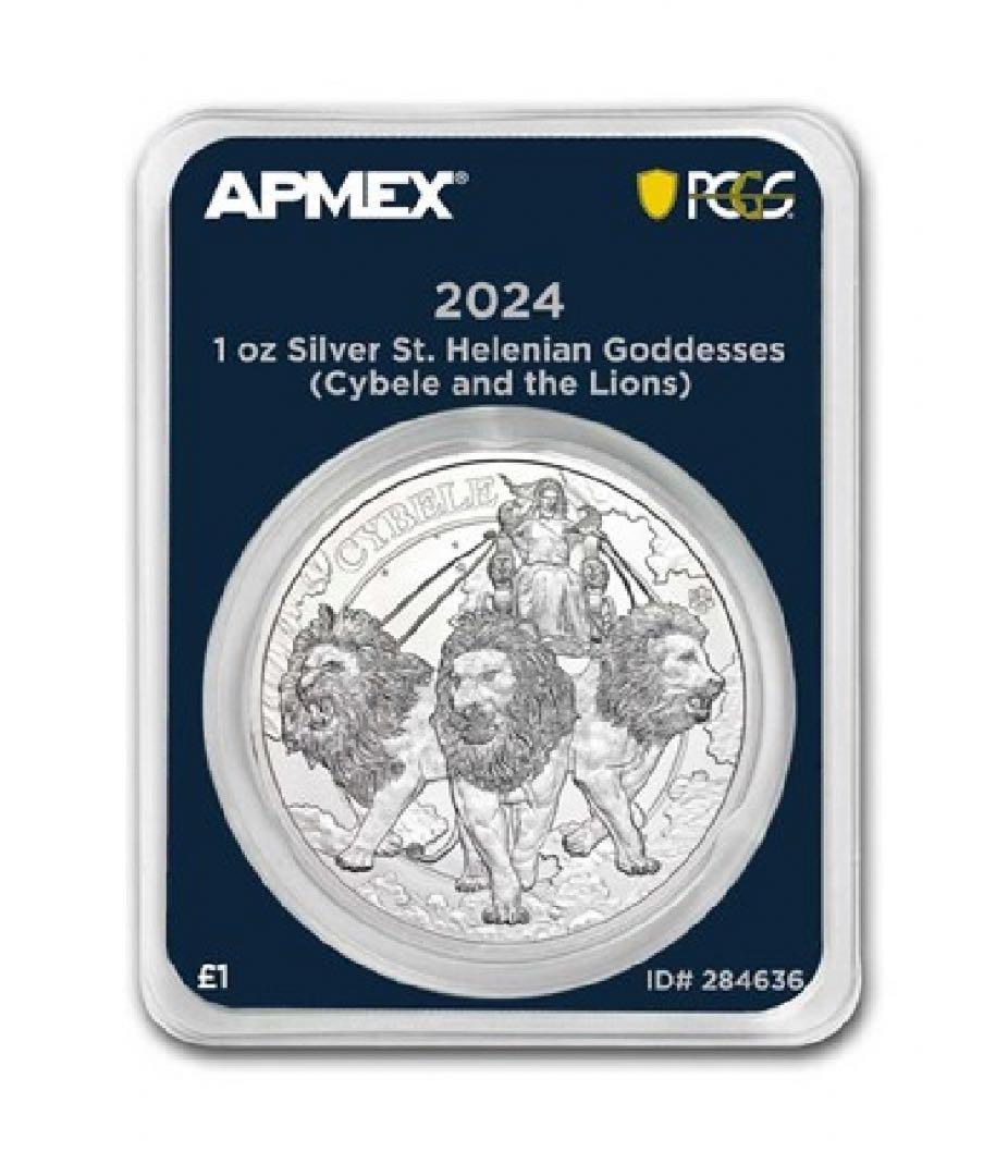 2023 セントヘレナ ウナとライオン 1ポンド銀貨 NGC MS70 2023年