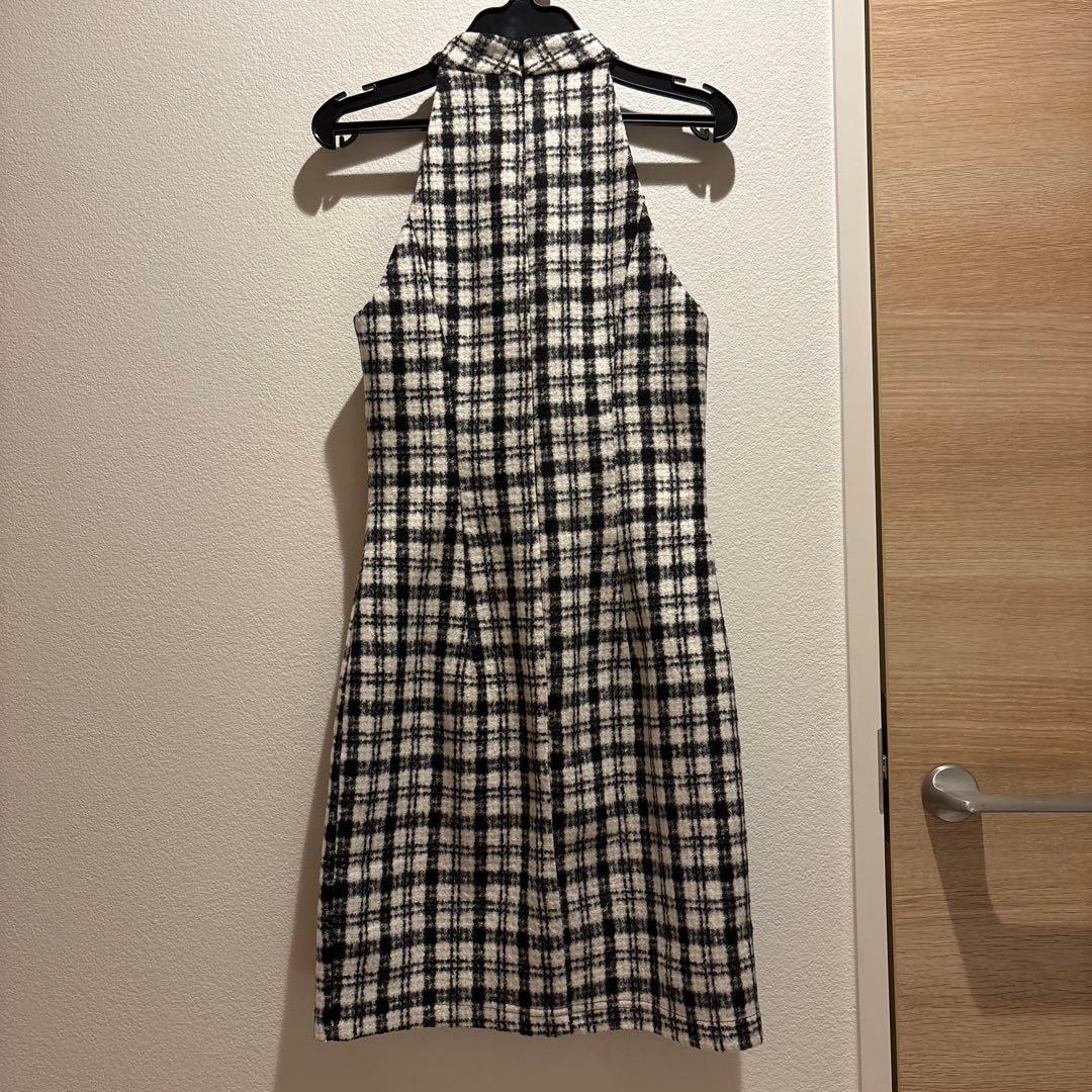 Sugar Angel Rチェック柄ハイネックミニドレスS