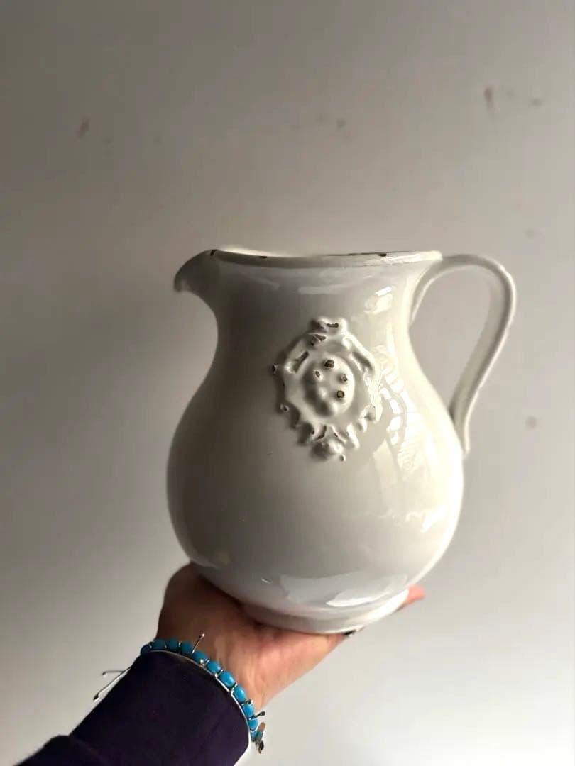795 フランスアンティーク 雰囲気あるピッチャー&ボウル 蚤の市購入