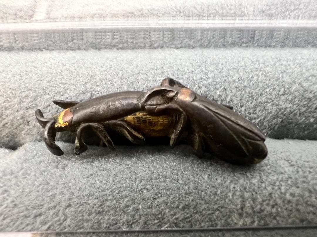 【海】江戸明治期　金具　龍　獅子　蛍文など　５点セット　金銀象嵌　銅鉄製　骨董品