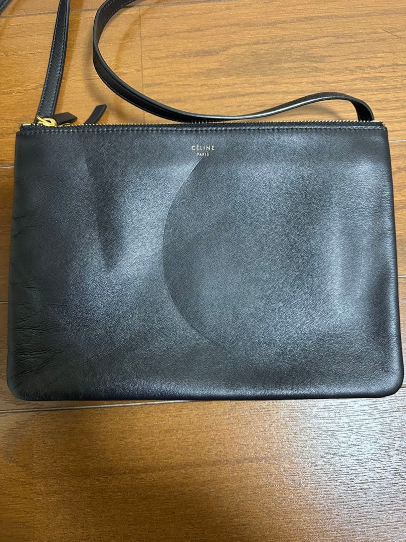pookie CELINE セリーヌ トリオ ショルダーバッグ ブラック