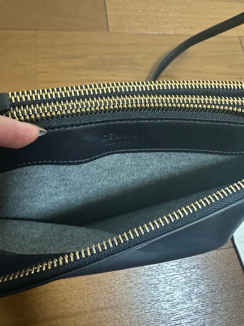 pookie CELINE セリーヌ トリオ ショルダーバッグ ブラック