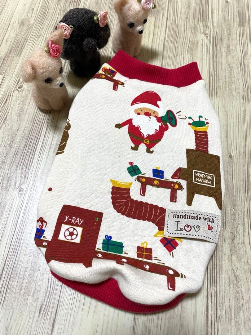 犬服 タンクトップ(S) ꒡̈⃝Lily꒡̈⃝ハンドメイド Xmas