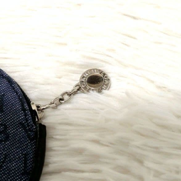 極美品✨️　BVLGARI　ケース　ロゴマニア　デニム　キャンバス　ブルー