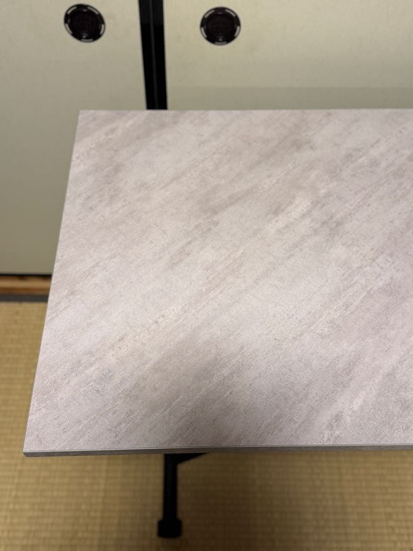 武田コーポレーション製　大理石柄　ガス圧式昇降テーブル　60×90