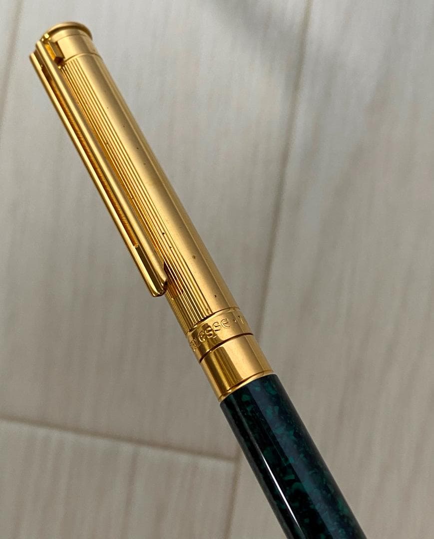 モンブラン マーブル グリーン×ゴールド ノブレス ドゥエ 芯0.5 シャーペン