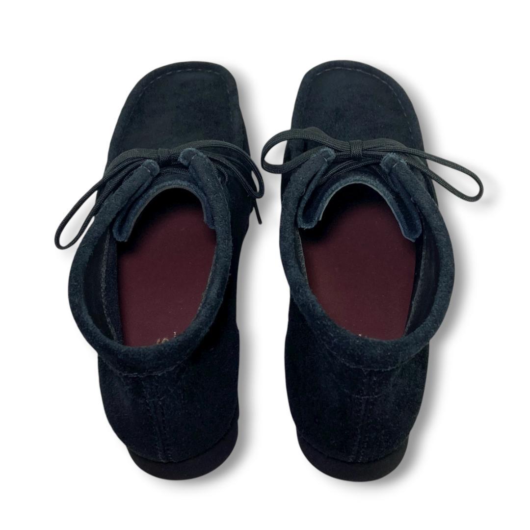 【極美品】クラークス ワラビーブーツ ゴアテックス UK7.5 ブラックスエード