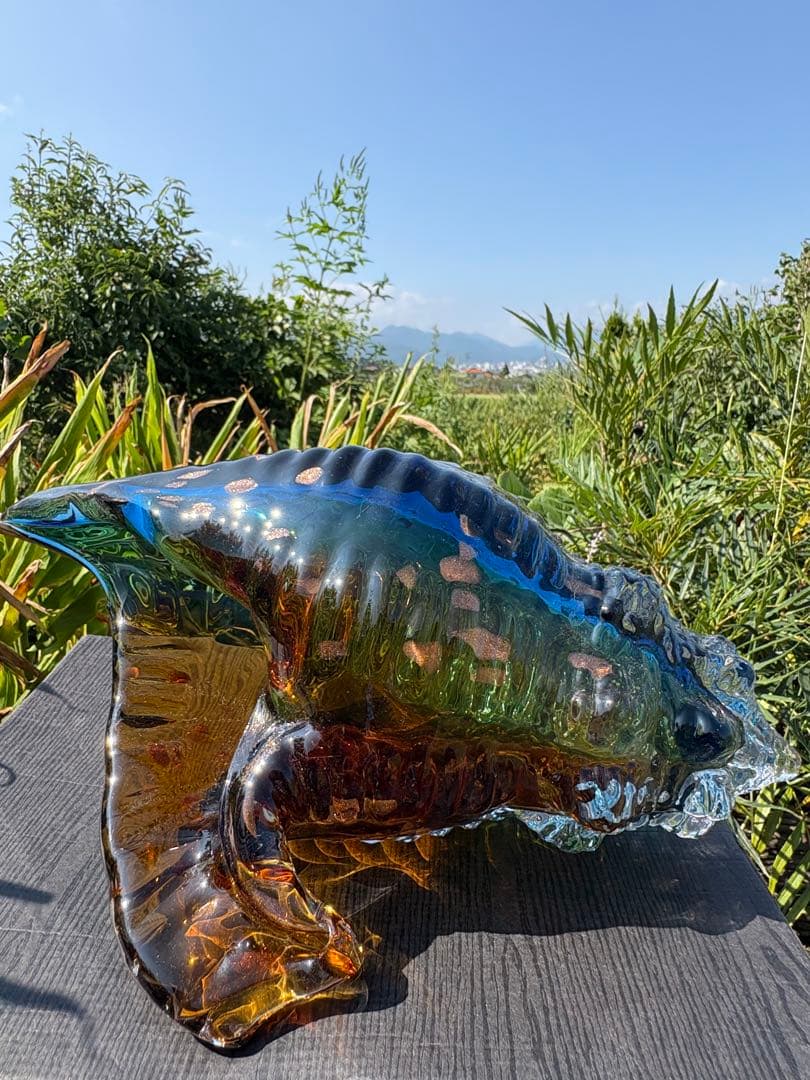 ❤️買い得 ✳ 3kg 超綺麗 琉璃 手作り 可愛い ほら貝形 芸術品 B