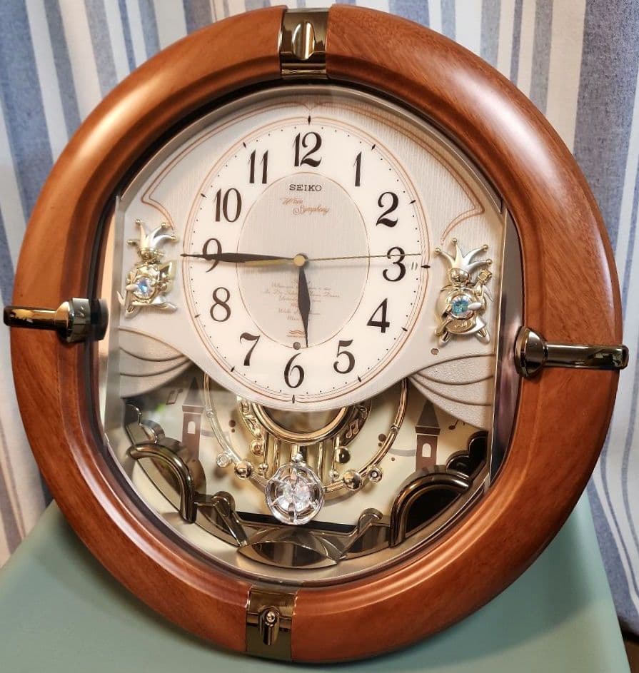 ★セイコー電波時計　ウェーブシンフォニー　　AM219B　カラクリ時計