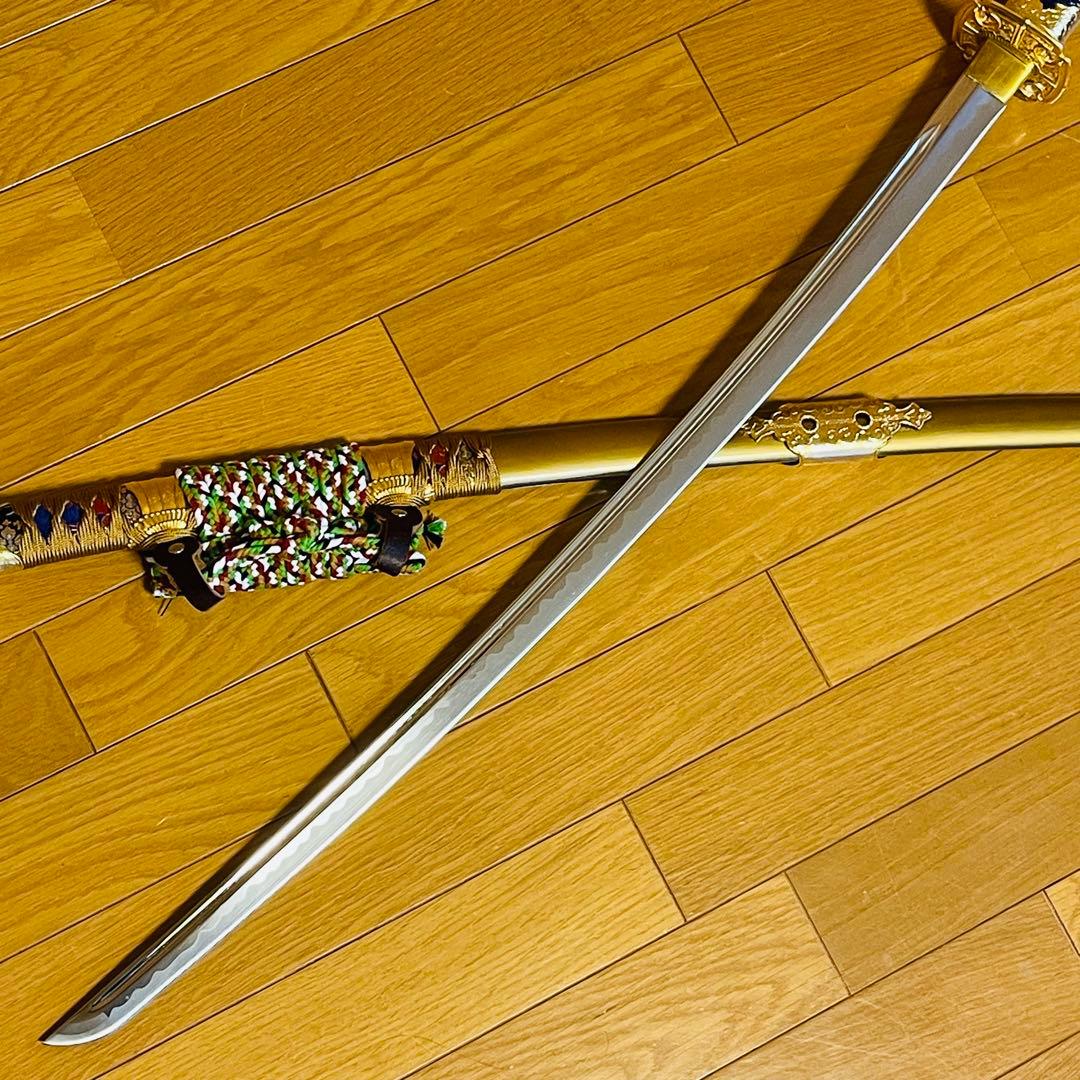 【希少】高級模造刀 太刀 陣太刀 刀袋・刀掛台付き